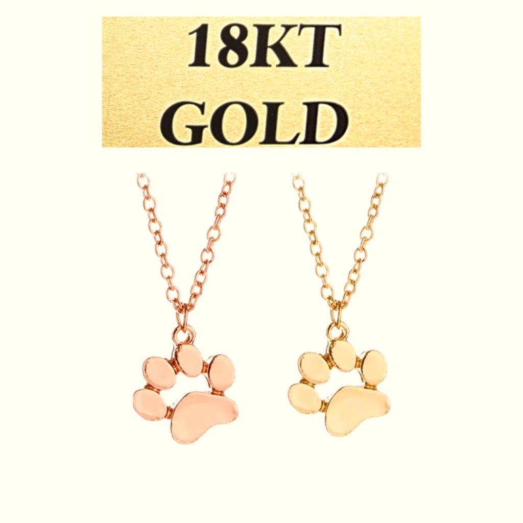 18k Gold Plated Paw Pendant Necklace